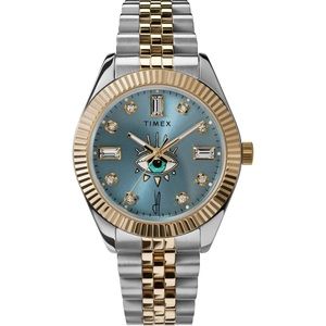 TIMEX X JA LEGACY TWO-TONE BLUE SUNRAY TRIBE EYE WATCH